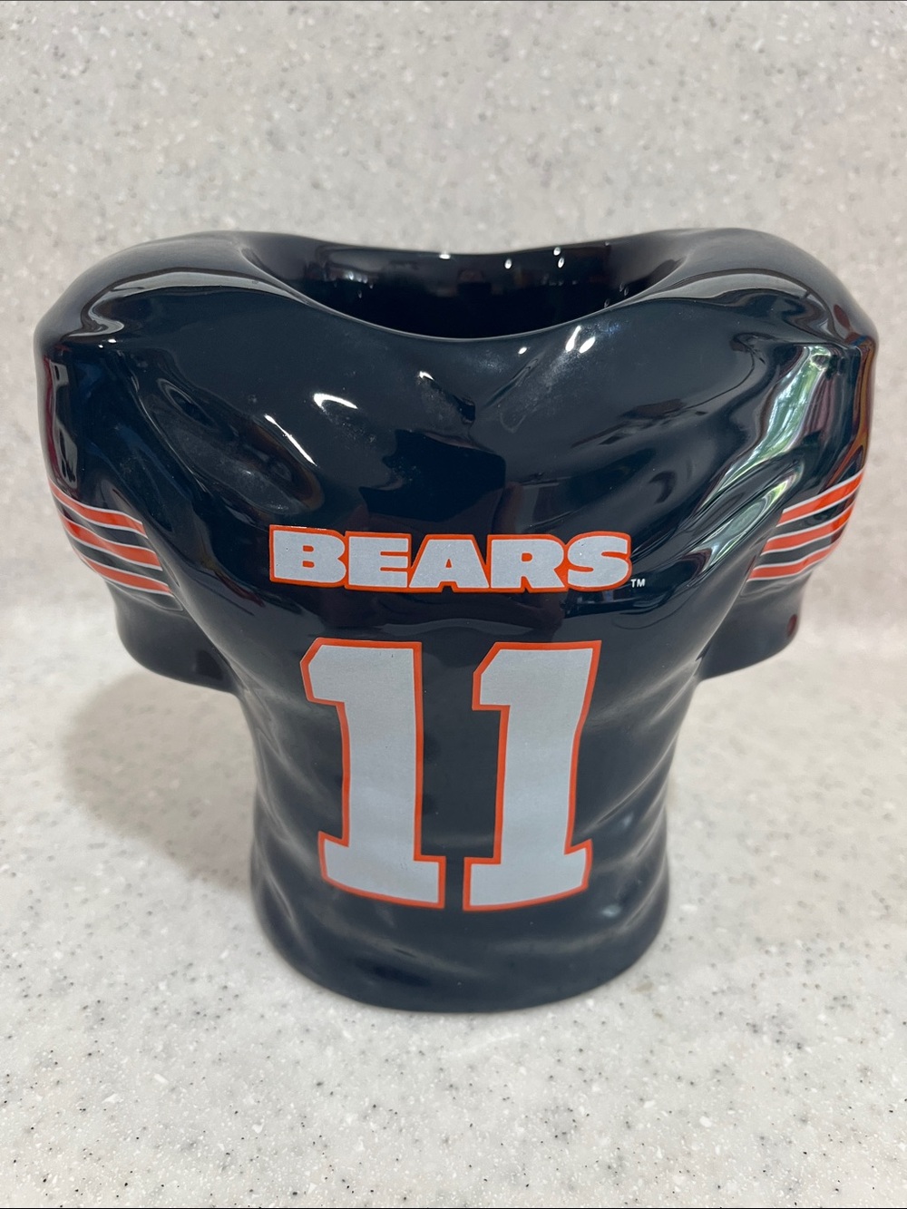 NFL CHICAGO BEARS Vtg 1990 Geerlings CERAMIC FOOTBALL JERSEY Succulent Planter